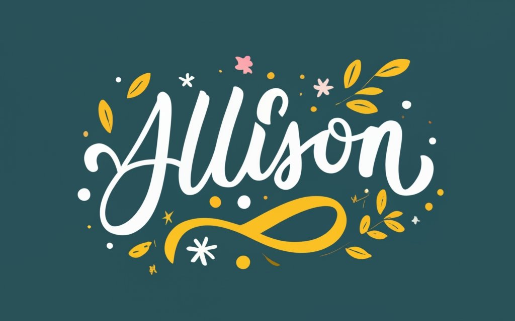 beautifully written text "Allison" with beautiful decoration