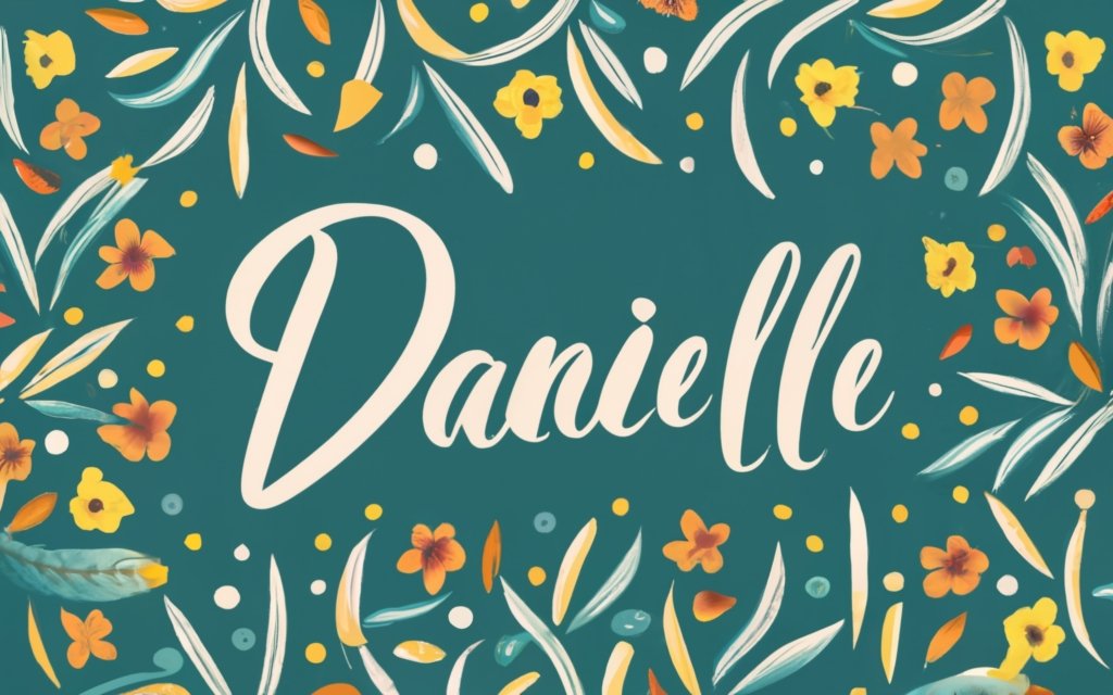 "Danielle" written text with beautifully decoration