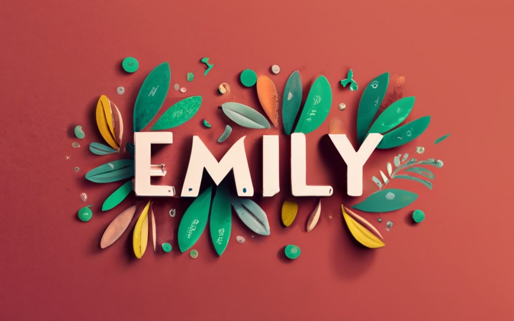 beautifully written text "EMILY"