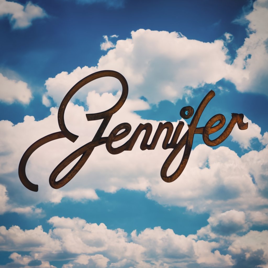 "Jennifer" written in the cloud