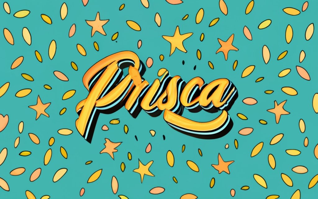 beautifully written text "Prisca"